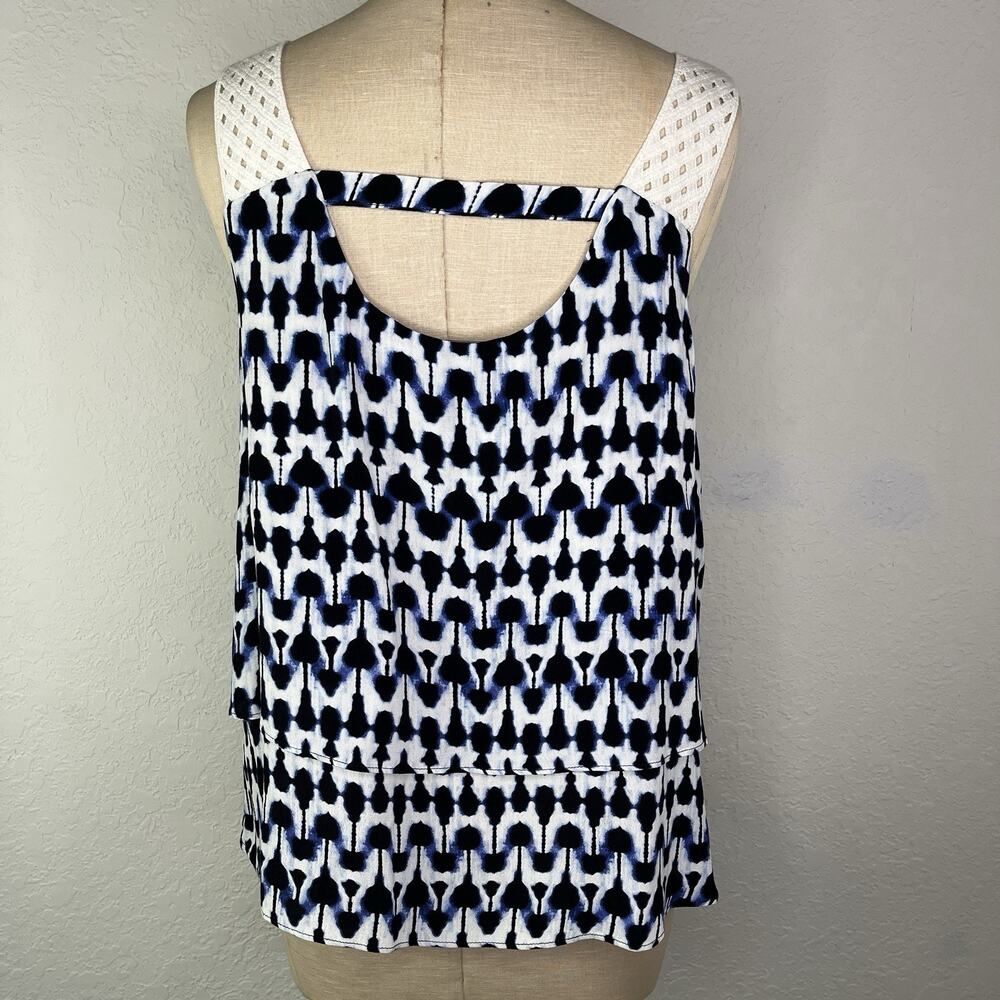 Reitmans Basic Blouse Size M Double Layer, White … - image 5